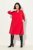 Ulla Popken 823290 Haljina A-kroja s džepovima Crvena - Midi haljine - Ženske midi haljine plus size