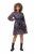 Ulla Popken 824976 Uzorkovana haljina Tamnoplava - Midi haljine - Ženske midi haljine plus size