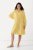Ulla Popken 827653 Prugasta haljina Žuta - Midi haljine - Ženske midi haljine plus size