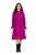Ulla Popken 830615 Haljina dugih rukava s volanima Lila - Midi haljine - Ženske midi haljine plus size