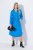 Ulla Popken 831004 Midi haljina dugih rukava s V-izrezom Kraljevsko plava - Midi haljine - Ženske midi haljine plus size
