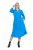 Ulla Popken 831004 Midi haljina dugih rukava s V-izrezom Kraljevsko plava - Midi haljine - Ženske midi haljine plus size