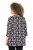 Ulla Popken Snowflake Print 3/4 Sleeve A-Line Tee Black - Tiskana majica za žene - 