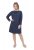 Ulla Popken 834371 Prugasta sportska haljina Tamnoplava - Haljine od trenirke - 