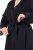 Ulla Popken 834837 Kimono ogrtač s čipkom Crna - Kućni ogrtači & ogrtači za kupanje - 