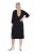 Ulla Popken 836514 Midi haljina s 3/4 rukavima Crna - Midi haljine - Ženske midi haljine plus size