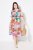 Ulla Popken 836746 Cvjetna midi haljina s volanima Svijetloplava - Midi haljine - Ženske midi haljine plus size