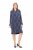 Ulla Popken 837069 Cvjetna haljina Tamnoplava - Midi haljine - Ženske midi haljine plus size