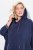 Ulla Popken 837190 Kućni pončo s kapuljačom Tamnoljubičasta - Pidžame/Loungewear - 