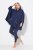Ulla Popken 837190 Kućni pončo s kapuljačom Tamnoljubičasta - Pidžame/Loungewear - 