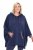 Ulla Popken 837190 Kućni pončo s kapuljačom Tamnoljubičasta - Pidžame/Loungewear - 