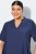 Ulla Popken 840367 Midi haljina kratkih rukava s V-izrezom Tamnoplava - Midi haljine - Ženske midi haljine plus size