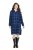 Ulla Popken 840929 Karirana haljina Tamnoplava - Midi haljine - Ženske midi haljine plus size