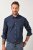 JP1880 Shirt Long Sleeve Kent Collar Navy - Košulje - Muške Košulje Veliki Brojevi