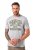 JP1880 T-shirt Short Sleeve Chest Print Grey Melange - Majice Kratkih Rukava - Muške Majice Kratkih Rukava Veliki Brojevi 