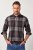 JP1880 Shirt Flannel Long Sleeve Dark Brown - Košulje - Muške Košulje Veliki Brojevi