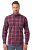 JP1880 Checked Shirt Long Sleeve Red - Košulje - Muške Košulje Veliki Brojevi
