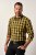 JP1880 Checked Shirt Long Sleeve Kent Collar Curry - Košulje - Muške Košulje Veliki Brojevi