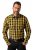 JP1880 Checked Shirt Long Sleeve Kent Collar Curry - Košulje - Muške Košulje Veliki Brojevi