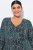 Ulla Popken 841839 Haljina od jerseya sa životinjskim uzorkom s 3/4 rukavima Tamnozelena - Midi haljine - Ženske midi haljine plus size