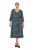 Ulla Popken 841839 Haljina od jerseya sa životinjskim uzorkom s 3/4 rukavima Tamnozelena - Midi haljine - Ženske midi haljine plus size