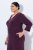 Ulla Popken 841952 Sportska haljina s 3/4 rukavima Boja šljive - Midi haljine - Ženske midi haljine plus size