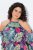 Ulla Popken 842471 Uzorkovana midi haljina Tamnoplava - Midi haljine - Ženske midi haljine plus size