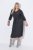 Ulla Popken 843595 Haljina na preklop s 3/4 rukavima Siva melange - Midi haljine - Ženske midi haljine plus size