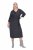 Ulla Popken 843595 Haljina na preklop s 3/4 rukavima Siva melange - Midi haljine - Ženske midi haljine plus size