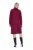 Ulla Popken 843627 Pletena haljina dugih rukava s visokim ovratnikom Vinsko crvena - Midi haljine - Ženske midi haljine plus size