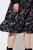 Ulla Popken 845287 Uzorkovana midi haljina Crna - Midi haljine - Ženske midi haljine plus size