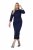 Ulla Popken 845705 Haljina od jerseya Tamnoplava - Midi haljine - Ženske midi haljine plus size