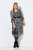 Ulla Popken 845825 Cvjetna midi haljina s 3/4 rukavima Crna - Midi haljine - Ženske midi haljine plus size