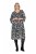 Ulla Popken 845825 Cvjetna midi haljina s 3/4 rukavima Crna - Midi haljine - Ženske midi haljine plus size