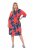 Ulla Popken 846164 Cvjetna košuljasta haljina Crvena - Midi haljine - Ženske midi haljine plus size