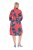 Ulla Popken 846164 Cvjetna košuljasta haljina Crvena - Midi haljine - Ženske midi haljine plus size