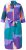 Ulla Popken 846351 Uzorkovana košuljasta haljina Lila - Midi haljine - Ženske midi haljine plus size