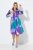 Ulla Popken 846351 Uzorkovana košuljasta haljina Lila - Midi haljine - Ženske midi haljine plus size