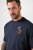 JP1880 846657 Majica bellyfit s našivcima Tamnoplava TALL - TALL T-shirts - Majice za Visoke Muškarce