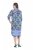 Ulla Popken 846952 Cvjetna košuljasta haljina Bijela - Midi haljine - Ženske midi haljine plus size