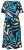 Ulla Popken 847324 Uzorkovana midi haljina Tamnoplava - Midi haljine - Ženske midi haljine plus size