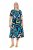 Ulla Popken 847324 Uzorkovana midi haljina Tamnoplava - Midi haljine - Ženske midi haljine plus size