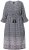 Ulla Popken 847798 Midi haljina A-kroja s V-izrezom Crna - Midi haljine - Ženske midi haljine plus size
