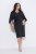 Ulla Popken 847909 Cvjetna midi haljina Crna - Midi haljine - Ženske midi haljine plus size