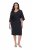 Ulla Popken 847909 Cvjetna midi haljina Crna - Midi haljine - Ženske midi haljine plus size