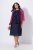 Ulla Popken 847918 Cvjetna šifonska haljina Tamnoplava - Midi haljine - Ženske midi haljine plus size