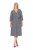 Ulla Popken 848052 Prugasta midi haljina s pojasom za vezanje Crna - Midi haljine - Ženske midi haljine plus size