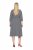 Ulla Popken 848052 Prugasta midi haljina s pojasom za vezanje Crna - Midi haljine - Ženske midi haljine plus size