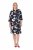 Ulla Popken 848061 Cvjetna midi haljina s 3/4 rukavima Crna - Midi haljine - Ženske midi haljine plus size