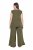 Ulla Popken 848131 Pidžama s čipkom Maslinasta - Pidžame/Loungewear - 